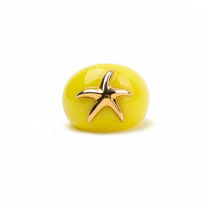 Lucas Jack Ring Women size S Yellow